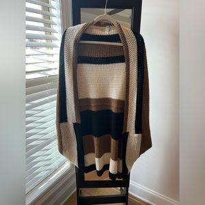Multicolored, oversized, light cardigan